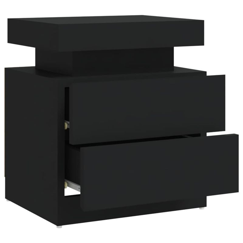 Casa si Gradina - Mobilier - Comode si corpuri - Noptiere - Dulap noptiera, negru, 45x35x52 cm, lemn prelucrat - Infinity.ro