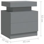 Casa si Gradina - Mobilier - Comode si corpuri - Noptiere - Dulap noptiera, 45x35x52 cm, lemn prelucrat - Infinity.ro