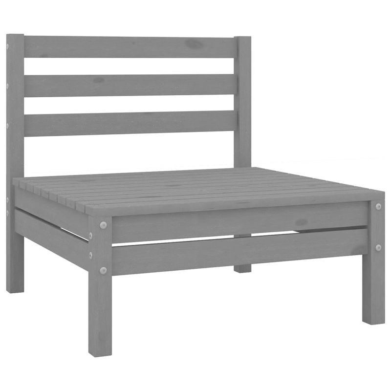 Casa si Gradina - Gradina si terasa - Mobilier exterior - Seturi mobila gradina - Set mobilier de gradina, 6 piese, gri, lemn masiv de pin - Infinity.ro