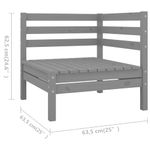 Casa si Gradina - Gradina si terasa - Mobilier exterior - Seturi mobila gradina - Set mobilier de gradina, 6 piese, gri, lemn masiv de pin - Infinity.ro