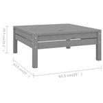 Casa si Gradina - Gradina si terasa - Mobilier exterior - Seturi mobila gradina - Set mobilier de gradina, 6 piese, gri, lemn masiv de pin - Infinity.ro