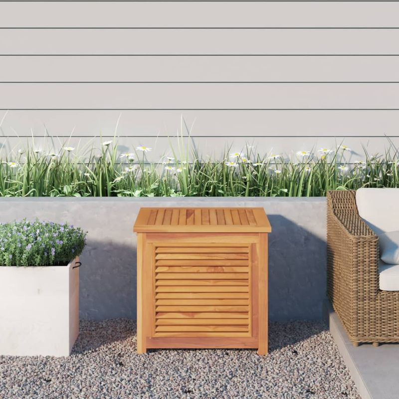 Casa si Gradina - Gradina si terasa - Mobilier exterior - Dulapuri si lazi depozitare exterior - Lada depozitare gradina cu geanta, 60x50x58 cm, lemn masiv tec - Infinity.ro