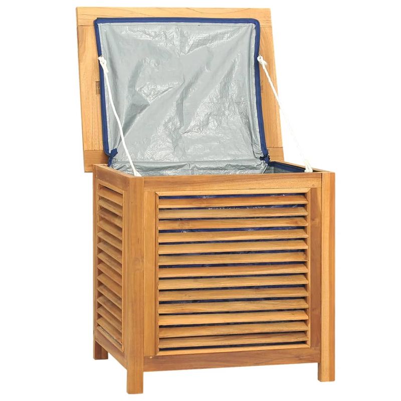 Casa si Gradina - Gradina si terasa - Mobilier exterior - Dulapuri si lazi depozitare exterior - Lada depozitare gradina cu geanta, 60x50x58 cm, lemn masiv tec - Infinity.ro