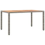 Casa si Gradina - Gradina si terasa - Mobilier exterior - Mese gradina - Masa gradina blat din lemn, poliratan/lemn masiv acacia, mărime 150x90x75 cm - Infinity.ro