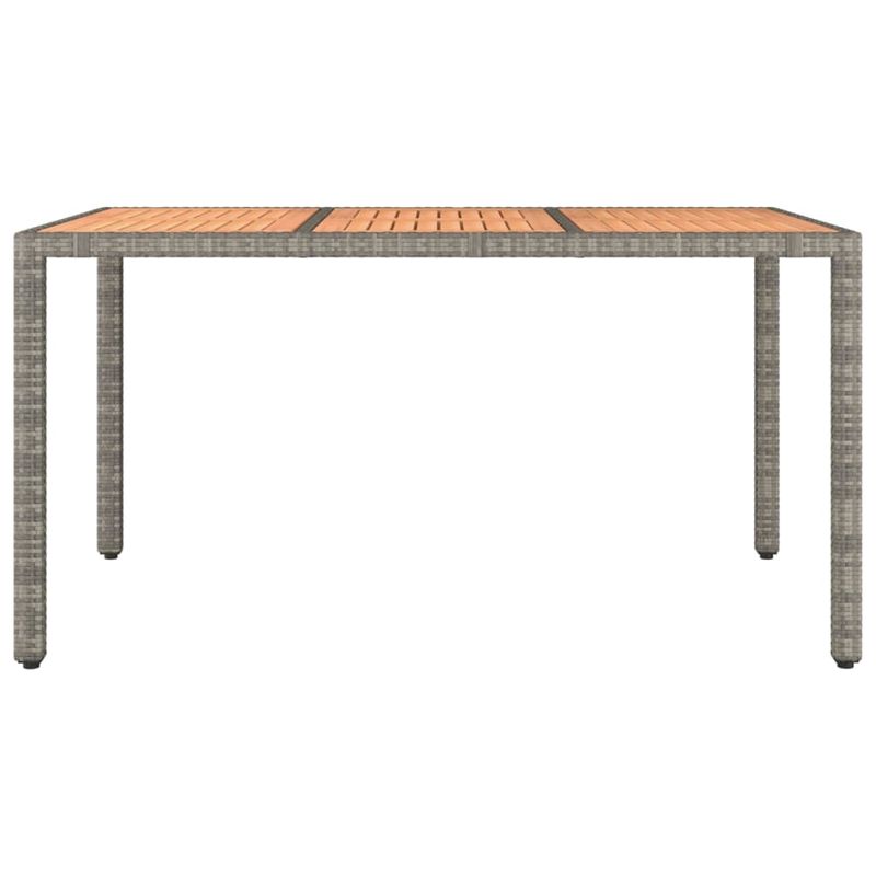Casa si Gradina - Gradina si terasa - Mobilier exterior - Mese gradina - Masa gradina blat din lemn, poliratan/lemn masiv acacia, mărime 150x90x75 cm - Infinity.ro