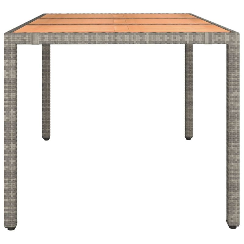Casa si Gradina - Gradina si terasa - Mobilier exterior - Mese gradina - Masa gradina blat din lemn, poliratan/lemn masiv acacia, mărime 150x90x75 cm - Infinity.ro