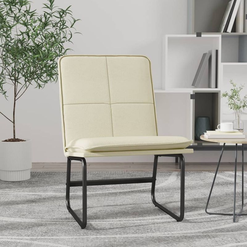 Casa si Gradina - Mobilier - Scaune si fotolii - Scaune - Scaun de relaxare, crem, 54x75x76 cm, piele artificiala - Infinity.ro