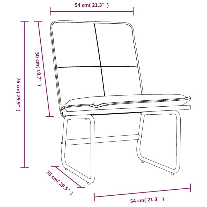 Casa si Gradina - Mobilier - Scaune si fotolii - Scaune - Scaun de relaxare, crem, 54x75x76 cm, piele artificiala - Infinity.ro