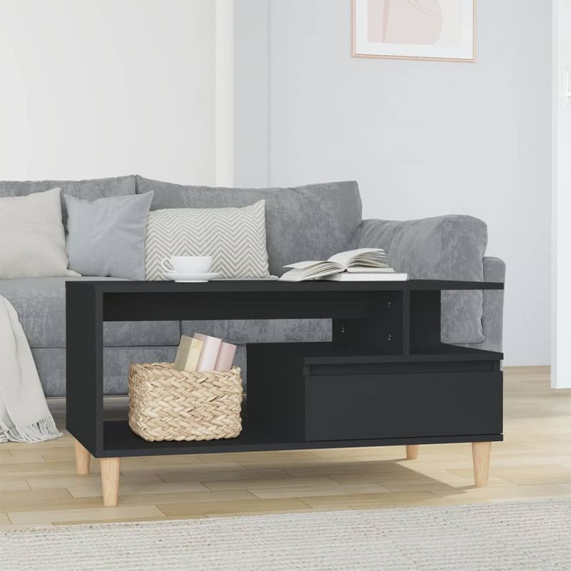 Casa si Gradina - Mobilier - Mese si birouri - Masute de cafea - Masuta de cafea, negru, 90x49x45 cm, lemn compozit - Infinity.ro