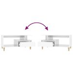 Casa si Gradina - Mobilier - Mese si birouri - Masute de cafea - Masuta de cafea, alb extralucios, 90x49x45 cm, lemn compozit - Infinity.ro