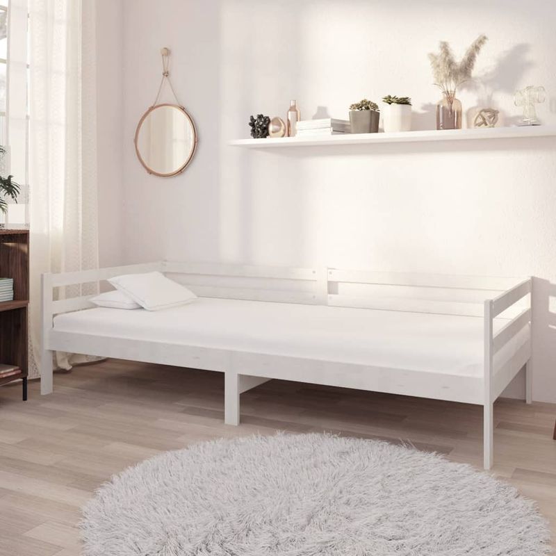 Casa si Gradina - Mobilier - Paturi si accesorii - Paturi - Pat de zi cu sertare, alb, 90x200 cm, lemn masiv de pin - Infinity.ro
