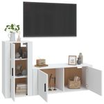 Casa si Gradina - Mobilier - Seturi de mobilier - Seturi living - Set dulap TV, 2 piese, alb, lemn prelucrat - Infinity.ro