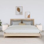 Casa si Gradina - Mobilier - Comode si corpuri - Noptiere - Noptiera, 2 buc., alb, 40x34x45 cm, lemn masiv de pin - Infinity.ro