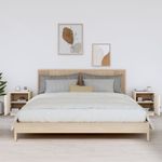 Casa si Gradina - Mobilier - Comode si corpuri - Noptiere - Noptiera, 2 buc., alb, 40x34x45 cm, lemn masiv de pin - Infinity.ro