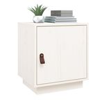 Casa si Gradina - Mobilier - Comode si corpuri - Noptiere - Noptiera, 2 buc., alb, 40x34x45 cm, lemn masiv de pin - Infinity.ro