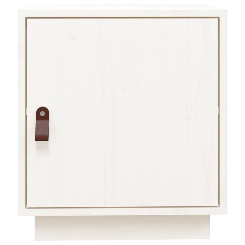 Casa si Gradina - Mobilier - Comode si corpuri - Noptiere - Noptiera, 2 buc., alb, 40x34x45 cm, lemn masiv de pin - Infinity.ro