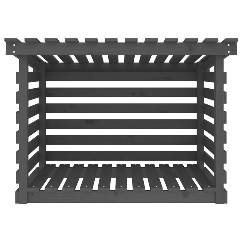 Casa si Gradina - Termice - Sobe, Seminee si accesorii - Accesorii seminee si sobe - Rastel pentru lemne de foc, gri, 108x73x79 cm, lemn masiv pin - Infinity.ro