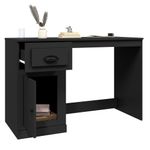 Casa si Gradina - Mobilier - Mese si birouri - Birouri - Birou cu sertar, negru, 115x50x75 cm, lemn prelucrat - Infinity.ro