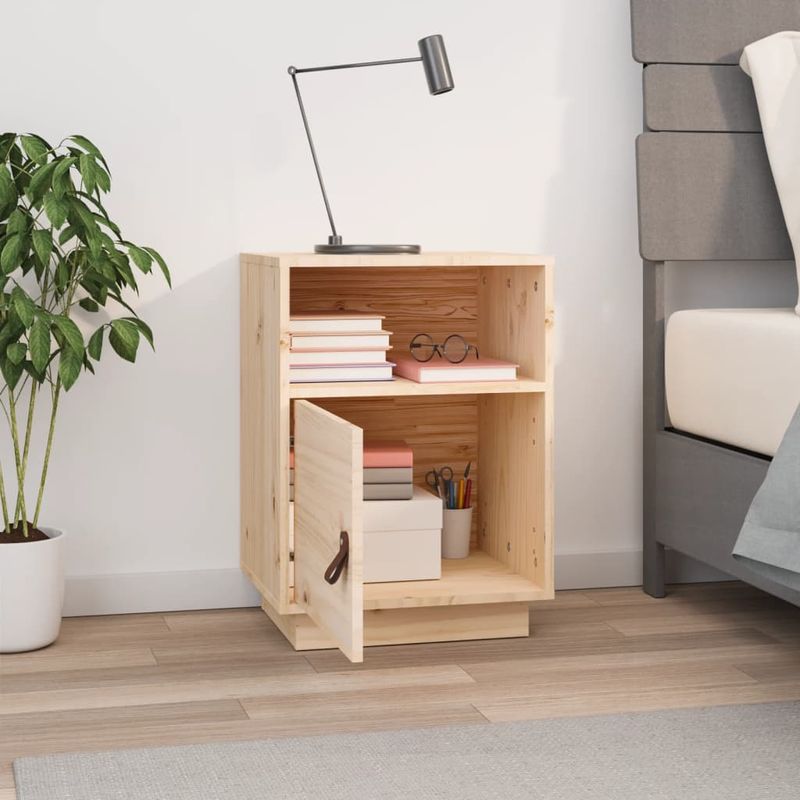 Casa si Gradina - Mobilier - Comode si corpuri - Noptiere - Noptiera, 40x34x55 cm, lemn masiv de pin - Infinity.ro