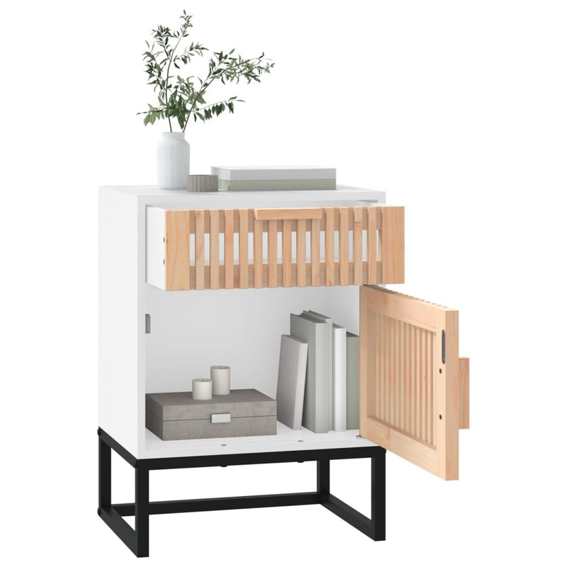 Casa si Gradina - Mobilier - Comode si corpuri - Noptiere - Noptiera, alb, 40x35x55,5 cm, lemn prelucrat - Infinity.ro