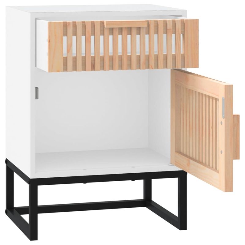 Casa si Gradina - Mobilier - Comode si corpuri - Noptiere - Noptiera, alb, 40x35x55,5 cm, lemn prelucrat - Infinity.ro