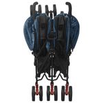 Jucarii, Copii si Bebe - Carucioare si articole de transport - Carucioare - Carucioare standard - Carucior dublu, bleumarin, otel - Infinity.ro