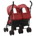 Jucarii, Copii si Bebe - Carucioare si articole de transport - Carucioare - Carucioare standard - Carucior dublu, rosu, otel - Infinity.ro