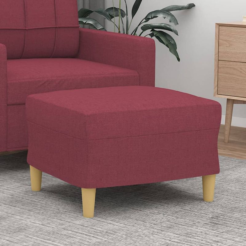 Casa si Gradina - Mobilier - Scaune si fotolii - Tabureti - Taburet, rosu vin, 60x50x41 cm, material textil - Infinity.ro