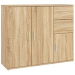 Casa si Gradina - Mobilier - Comode si corpuri - Comode - Servanta, stejar sonoma, 91x29,5x75 cm, lemn prelucrat - Infinity.ro