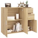 Casa si Gradina - Mobilier - Comode si corpuri - Comode - Servanta, stejar sonoma, 91x29,5x75 cm, lemn prelucrat - Infinity.ro