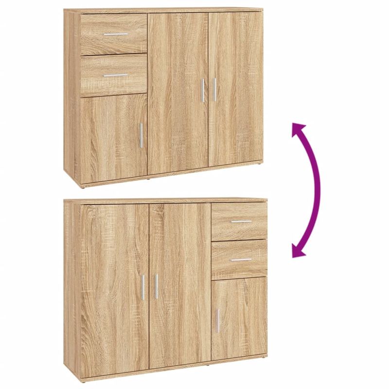 Casa si Gradina - Mobilier - Comode si corpuri - Comode - Servanta, stejar sonoma, 91x29,5x75 cm, lemn prelucrat - Infinity.ro