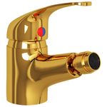 Casa si Gradina - Sanitare - Lavoar baie si accesorii - Baterii sanitare - Baterie robinet pentru bideu baie, auriu, 13x12 cm - Infinity.ro