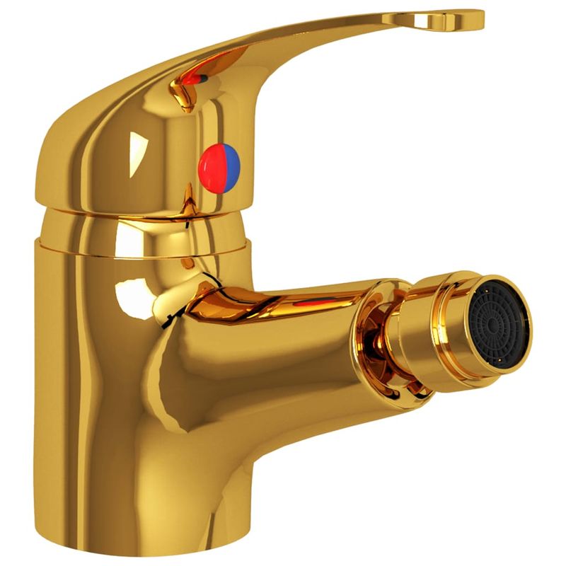 Casa si Gradina - Sanitare - Lavoar baie si accesorii - Baterii sanitare - Baterie robinet pentru bideu baie, auriu, 13x12 cm - Infinity.ro