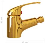 Casa si Gradina - Sanitare - Lavoar baie si accesorii - Baterii sanitare - Baterie robinet pentru bideu baie, auriu, 13x12 cm - Infinity.ro