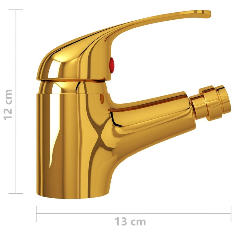 Casa si Gradina - Sanitare - Lavoar baie si accesorii - Baterii sanitare - Baterie robinet pentru bideu baie, auriu, 13x12 cm - Infinity.ro