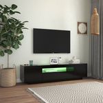 Casa si Gradina - Mobilier - Comode si corpuri - Comode - Comoda TV cu lumini LED, negru, 160x35x40 cm - Infinity.ro