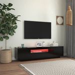 Casa si Gradina - Mobilier - Comode si corpuri - Comode - Comoda TV cu lumini LED, negru, 160x35x40 cm - Infinity.ro