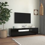 Casa si Gradina - Mobilier - Comode si corpuri - Comode - Comoda TV cu lumini LED, negru, 160x35x40 cm - Infinity.ro