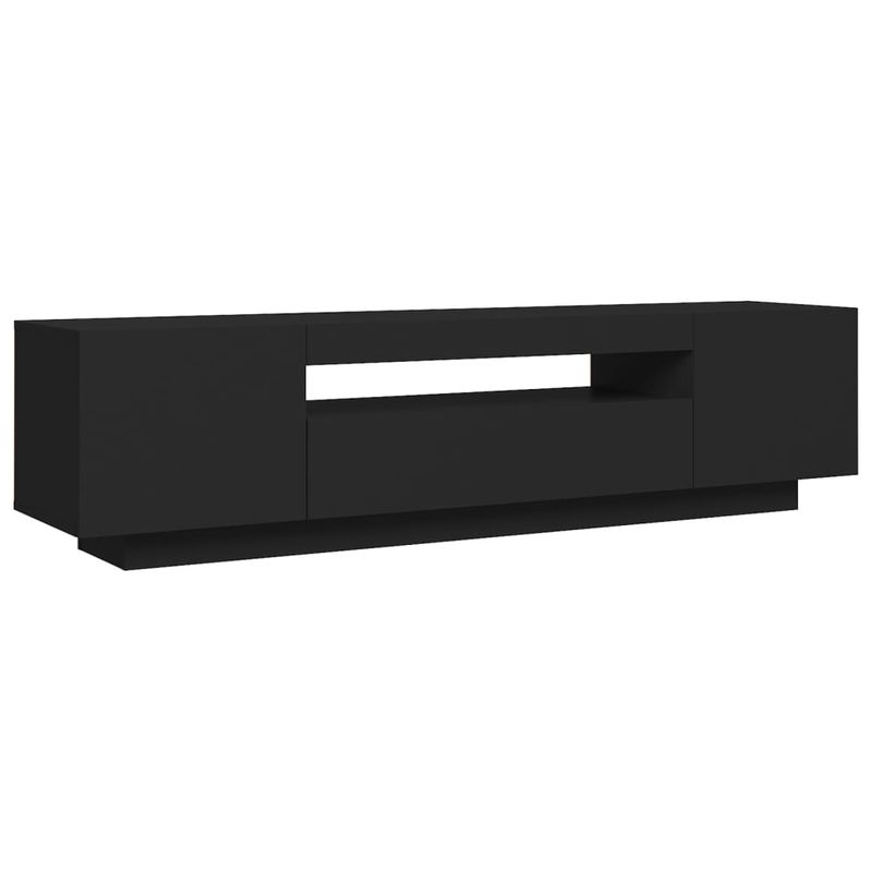 Casa si Gradina - Mobilier - Comode si corpuri - Comode - Comoda TV cu lumini LED, negru, 160x35x40 cm - Infinity.ro