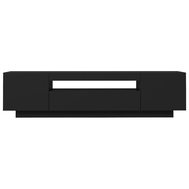 Casa si Gradina - Mobilier - Comode si corpuri - Comode - Comoda TV cu lumini LED, negru, 160x35x40 cm - Infinity.ro