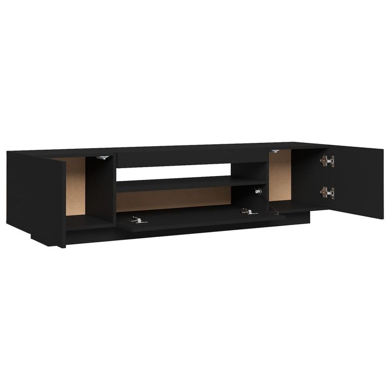 Casa si Gradina - Mobilier - Comode si corpuri - Comode - Comoda TV cu lumini LED, negru, 160x35x40 cm - Infinity.ro