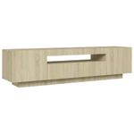 Casa si Gradina - Mobilier - Comode si corpuri - Comode - Comoda TV cu lumini LED, stejar sonoma, 160x35x40 cm - Infinity.ro