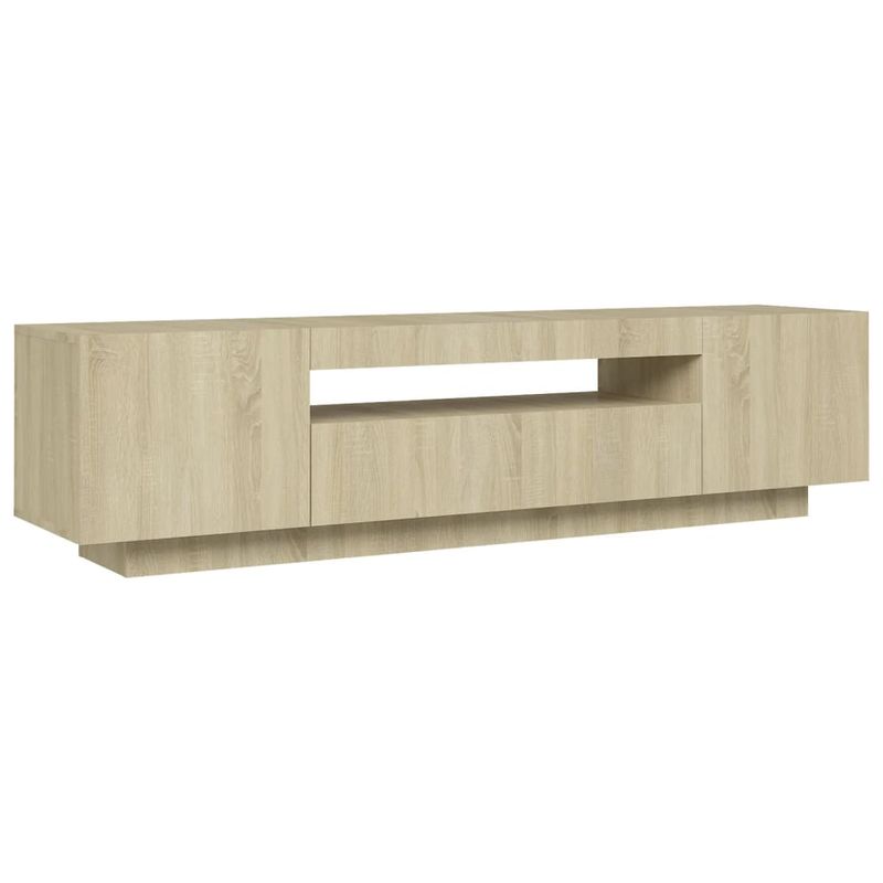 Casa si Gradina - Mobilier - Comode si corpuri - Comode - Comoda TV cu lumini LED, stejar sonoma, 160x35x40 cm - Infinity.ro