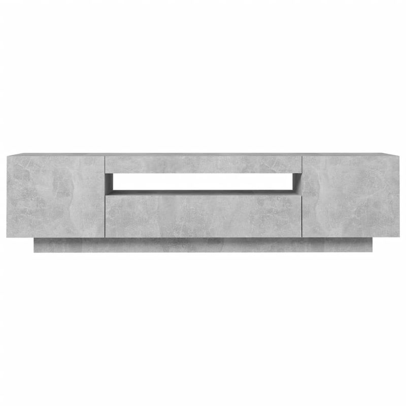 Casa si Gradina - Mobilier - Comode si corpuri - Comode - Comoda TV cu lumini LED, gri beton, 160x35x40 cm - Infinity.ro