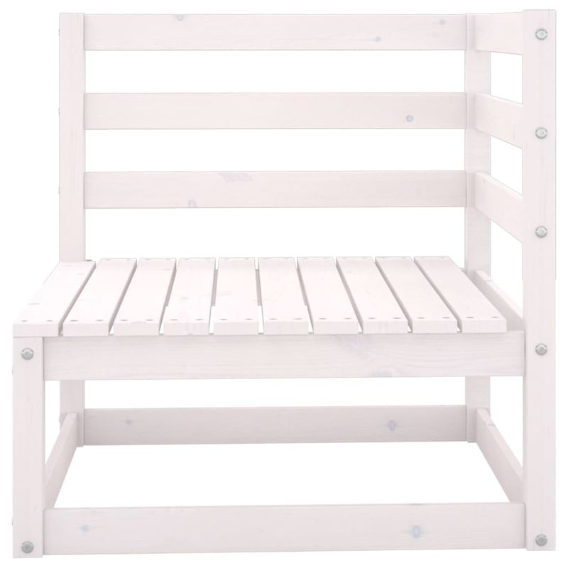 Casa si Gradina - Gradina si terasa - Mobilier exterior - Seturi mobila gradina - Set mobilier de gradina, 7 piese, alb, lemn masiv de pin - Infinity.ro