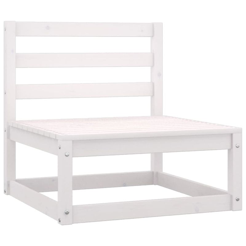 Casa si Gradina - Gradina si terasa - Mobilier exterior - Seturi mobila gradina - Set mobilier de gradina, 7 piese, alb, lemn masiv de pin - Infinity.ro
