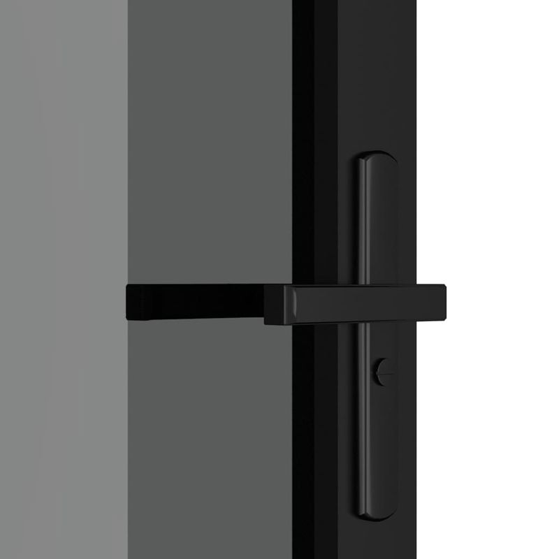 Casa si Gradina - Constructii - Usi interior, exterior si garaj - Usi interior - Usa de interior, 102,5x201,5 cm, Negru, sticla ESG și aluminiu, model 2 bare orizontale - Infinity.ro