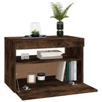 Casa si Gradina - Mobilier - Comode si corpuri - Comode - Comoda TV cu lumini LED, 2 buc., stejar fumuriu, 60x35x40 cm - Infinity.ro