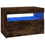 Casa si Gradina - Mobilier - Comode si corpuri - Comode - Comoda TV cu lumini LED, 2 buc., stejar fumuriu, 60x35x40 cm - Infinity.ro
