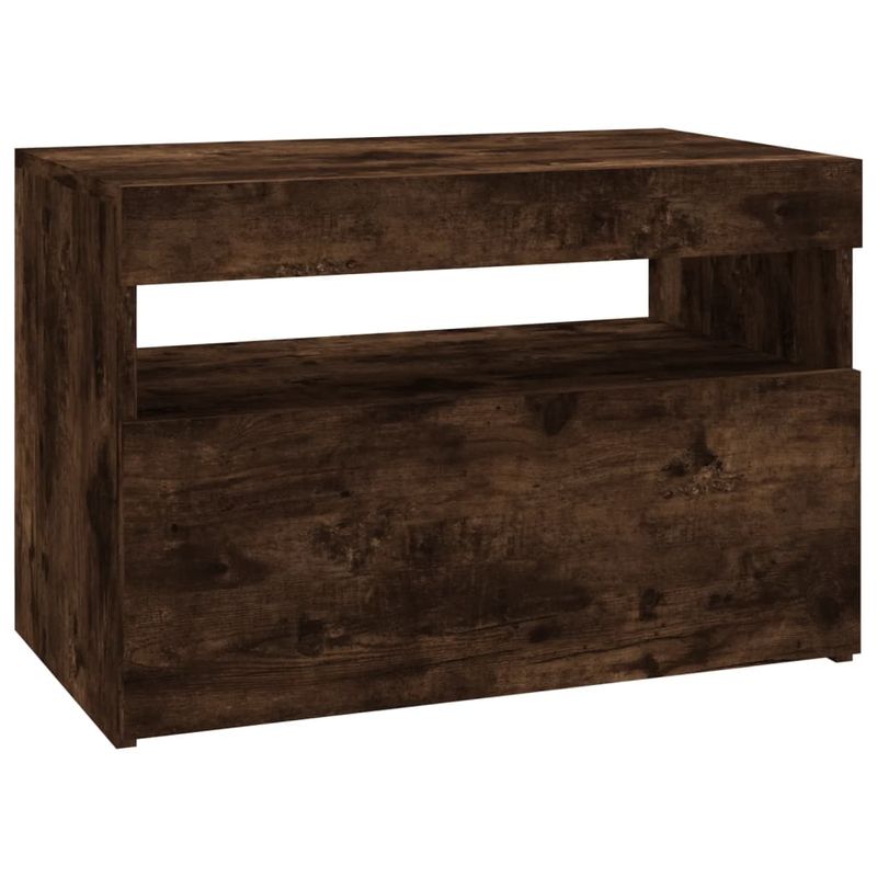Casa si Gradina - Mobilier - Comode si corpuri - Comode - Comoda TV cu lumini LED, 2 buc., stejar fumuriu, 60x35x40 cm - Infinity.ro